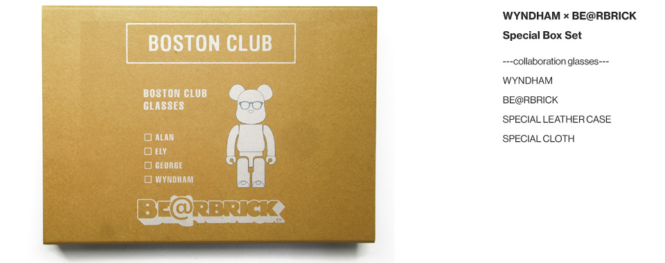 WYNDHAM × BE@RBRICK Special Box Set ---collaboration glasses--- WYNDHAM BE@RBRICK SPECIAL LEATHER CASE SPECIAL CLOTH